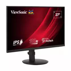 Монитор ViewSonicVA2708-HDJ, 27", IPS LED panel, 16:9, FHD 1920 x 1080, 1300:1 250cd/m2, 5ms, 100Hz, sRGB, VGA, HDMI, DP, Audio Out, 3-pin Socket, HAS, Swivel, Tilt, Pivot, Eye ProTech+, VESA 100, Black