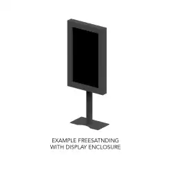 Обвивка / КИОСК за дисплей OMB 09235 LFD HOUSING 65 x WINDOW STAND, for 65" display, Max weight 50kg, Dimensions 1607 x 974mm, Landscape or Portrait orientation, Black
