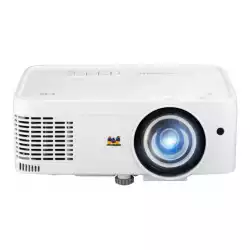 Проектор ViewSonic LS560W DC3 LED, Short Throw, 1280x800, WXGA , 3000 ANSI Lumens, 3M:1, 30000 hrs life, Throw Distance: 0.63m-1.58m, Image Size: 60"-300", Throw Ratio: 0.49, Keystone, 16ms input lag, HDMI, RS232, LAN, Audio In/Out, USB-A, Speaker, 360 degree projection, White