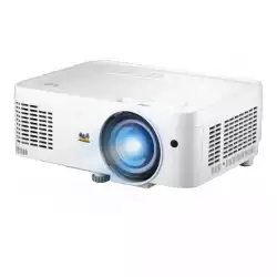 Проектор ViewSonic LS560W DC3 LED, Short Throw, 1280x800, WXGA , 3000 ANSI Lumens, 3M:1, 30000 hrs life, Throw Distance: 0.63m-1.58m, Image Size: 60"-300", Throw Ratio: 0.49, Keystone, 16ms input lag, HDMI, RS232, LAN, Audio In/Out, USB-A, Speaker, 360 degree projection, White