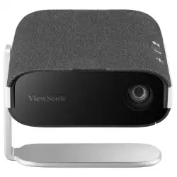Проектор ViewSonic M1S, Portable LED projector, WVGA 854x480, 360 LED Lumens, 120000:1, Lens: F=1.7, f=5.5mm, Throw Ratio: 1.2, Image Size: 24"-100", HDMI, USB-C, USB-A, 360° projection, Keystone, Harman Kardon speakers, Built-in Battery