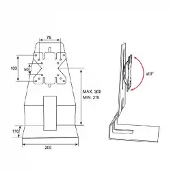 Стойка за монитор OMB TABLELIFT 10-26 inch, Max 5kg, 100x100, -10°/+10° Tilt, Height Adjust, Black, product code: 06186