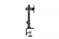Стойка за монитори DMC-02D Dual Monitor Мounting Clamp VESA 75/100, Capacity 2x12kg, Swivel -20/+20, Tilt -20/+20, 360 rotation, Black