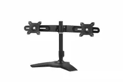 Стойка за монитори DMS-01D Desk Mounting Stand for Dual monitors, 2x15"-24", VESA 75/100, Capacity 2 x 12 kg, Swivel +20/-20, Tilt +20/-20, 360 Rotation