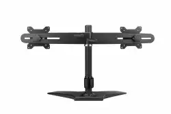 Стойка за монитори DMS-01D Desk Mounting Stand for Dual monitors, 2x15"-24", VESA 75/100, Capacity 2 x 12 kg, Swivel +20/-20, Tilt +20/-20, 360 Rotation