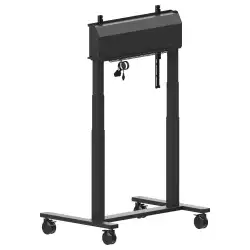 Стойка за под тип количка IIYAMA MD- CAR2031-B1, max. load 120kg (98"), Electric height adjustable 950mm range, center 850- 1800mm, max VESA 800x600, anti-collision, Wired control pad and software control from iiyama iLFD TExx series, Black