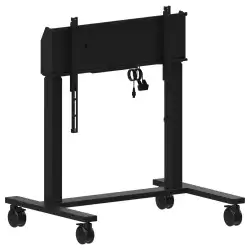 Стойка за под тип количка IIYAMA MD- CAR2031-B1, max. load 120kg (98"), Electric height adjustable 950mm range, center 850- 1800mm, max VESA 800x600, anti-collision, Wired control pad and software control from iiyama iLFD TExx series, Black