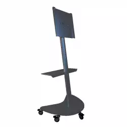 Стойка за под тип количка OMB GYRO TROLLEY BK 55-65 inch, Max 50kg, Max Height 150 cm - Height Adj, 400x400, Screen rotation function, Hidden Cables, Wheels, Black, product code: 07722