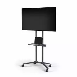 Стойка за под тип количка Sharp PD04-Tipster, Mobile Trolley, Dark Grey RAL7016, modern, minimalist style, max VESA 400 x 400 mm, 4 different height settings, portrait and landscape orientation support, L50PD04-TIPSTER