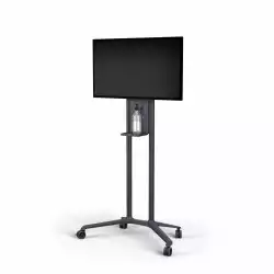 Стойка за под тип количка Sharp PD04-Tipster, Mobile Trolley, Dark Grey RAL7016, modern, minimalist style, max VESA 400 x 400 mm, 4 different height settings, portrait and landscape orientation support, L50PD04-TIPSTER