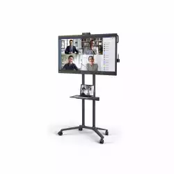 Стойка за под тип количка Sharp PD04-Tipster, Mobile Trolley, Dark Grey RAL7016, modern, minimalist style, max VESA 400 x 400 mm, 4 different height settings, portrait and landscape orientation support, L50PD04-TIPSTER