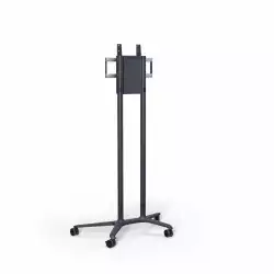 Стойка за под тип количка Sharp PD04-Tipster, Mobile Trolley, Dark Grey RAL7016, modern, minimalist style, max VESA 400 x 400 mm, 4 different height settings, portrait and landscape orientation support, L50PD04-TIPSTER