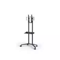 Стойка за под тип количка Sharp PD04-Tipster, Mobile Trolley, Dark Grey RAL7016, modern, minimalist style, max VESA 400 x 400 mm, 4 different height settings, portrait and landscape orientation support, L50PD04-TIPSTER