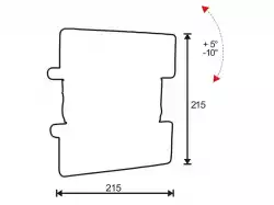 Стойка за стена OMB EASYGO 200, 10&quot; - 40&quot;, Max 25kg, Min VESA 50x100, Max VESA 200x200, Distance from wall - 50 mm, 10° down tilt and a 5° up tilt, Черна, product code: 6143                          