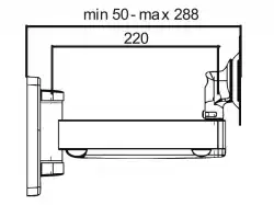 Стойка за стена OMB GYRO 2, 10"- 32", Max 20kg, Min VESA 75, Max VESA 200x100, Distance from wall - from 50mm to 290mm, 90° left/right turn, 90° rotation left/right, 10° down/ 10° up tilt, 360° rotation, Easy Hanging System, Aligning System, Easy Tilt, Черна, product code: 06171