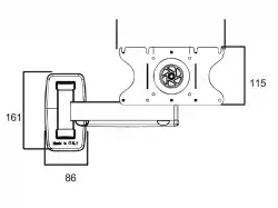 Стойка за стена OMB GYRO 2, 10"- 32", Max 20kg, Min VESA 75, Max VESA 200x100, Distance from wall - from 50mm to 290mm, 90° left/right turn, 90° rotation left/right, 10° down/ 10° up tilt, 360° rotation, Easy Hanging System, Aligning System, Easy Tilt, Черна, product code: 06171