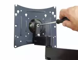 Стойка за стена OMB GYRO 3 EXTRA, 10"- 40", Max 25kg, Min VESA 75, Max VESA 200, Distance from wall - from 50mm to 376mm, 90° left/right turn, 360° rotation(arm), 90° rotation left/right, 10° down/ 10° up tilt, 360° rotation, Easy Tilt, Черна, product code: 06176