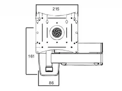 Стойка за стена OMB GYRO 3 EXTRA, 10"- 40", Max 25kg, Min VESA 75, Max VESA 200, Distance from wall - from 50mm to 376mm, 90° left/right turn, 360° rotation(arm), 90° rotation left/right, 10° down/ 10° up tilt, 360° rotation, Easy Tilt, Черна, product code: 06176