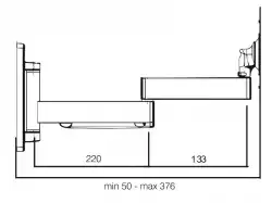 Стойка за стена OMB GYRO 3 EXTRA, 10"- 40", Max 25kg, Min VESA 75, Max VESA 200, Distance from wall - from 50mm to 376mm, 90° left/right turn, 360° rotation(arm), 90° rotation left/right, 10° down/ 10° up tilt, 360° rotation, Easy Tilt, Черна, product code: 06176