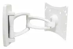 Стойка за стена OMB LUNAR 3, 10"- 40", Max 30kg, Min VESA 50, Max VESA 200, Distance from wall - from 55mm to 450mm, 90° left/right turn, 320° rotation(arm), 90° rotation left/right, 16° down/ 16° up tilt, 360° rotation, Aligning System, Easy Tilt, Бяла, product code: 16108