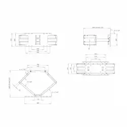 Стойка за стена OMB OLED REACH 37-65 inch, Max 50kg, Min 200x200, Max 400x200, Rotation up to 18° , Tilt up to 12°, Min Distance from Wall: 55 mm, Max Distance from Wall: 622 mm  Aligning System, Easy Tilt, Hidden Cables, Easy Hanging System, Black, product code: 06206