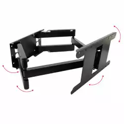 Стойка за стена OMB OLED REACH 37-65 inch, Max 50kg, Min 200x200, Max 400x200, Rotation up to 18° , Tilt up to 12°, Min Distance from Wall: 55 mm, Max Distance from Wall: 622 mm  Aligning System, Easy Tilt, Hidden Cables, Easy Hanging System, Black, product code: 06206