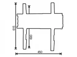 Стойка за стена OMB SLIM 400x600, 32" - 60", Max 50kg, Min VESA 200, Max VESA 400x600, Distance from wall - 22 mm, Click Fix System, Черна, product code: 06165