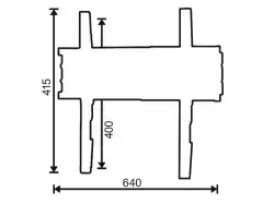 Стойка за стена OMB SLIM 600, 32" - 60", Max 50kg, Min VESA 200, Max VESA 600x400, Distance from wall - 22 mm, Click Fix System, Черна, product code: 06144