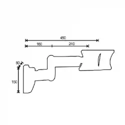 Стойка за стена OMB TRISOLUTION 10-40 inch, Max 20kg, Min 50x50, Max 200x200, three joints, Min Distance from Wall: 80 mm, Max Distance from Wall: 400 mm, 360° Rotation, -20°/+20° Tilt,  Easy Tilt, Easy Hanging System, Hidden Cables, Black, product code: 06102