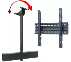 Стойка за таван OMB KIT LIFT ADJUSTABLE, 32"- 60", Max 50kg, Rotable (30°), Height adjustable - 150cm, Slim Tilt 600 INCLUDED, 12° Tilt, Min VESA 200, Max VESA 600x400, Черна product code: 07020