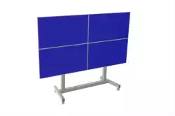Стойка за видеостена и за под OMB MOVYALL 2x2 single, 46"-55", Max 4x40kg, Wheels, Min VESA 100, Max VESA 400, Черна product code: 07095