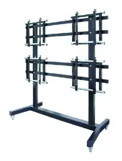 Стойка за видеостена и за под OMB MOVYALL 2x2 single, 46"-55", Max 4x40kg, Wheels, Min VESA 100, Max VESA 400, Черна product code: 07095