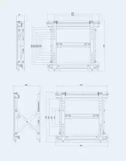 Стойка за видеостена OMB IN-OUT 42-65 inch Max 50kg, Min 150x150, Max 400x400, Min Distance from Wall 78 mm, Easy Hanging System, Optional Adaptor kit, Black, product code: 04510