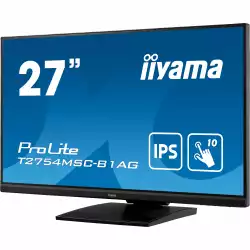 Тъч Монитор IIYAMA T2754MSC-B1AG 27 inch IPS LED, 1920x1080, 10 point projective capacitive Multi-Touch, 300cd/m2, 1000:1, 4ms, AG glass, VGA, HDMI, 1xUSB 3.0, Speakers, Anti-fingerprint Coating, VESA 100, Black