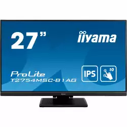 Тъч Монитор IIYAMA T2754MSC-B1AG 27 inch IPS LED, 1920x1080, 10 point projective capacitive Multi-Touch, 300cd/m2, 1000:1, 4ms, AG glass, VGA, HDMI, 1xUSB 3.0, Speakers, Anti-fingerprint Coating, VESA 100, Black