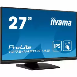 Тъч Монитор IIYAMA T2754MSC-B1AG 27 inch IPS LED, 1920x1080, 10 point projective capacitive Multi-Touch, 300cd/m2, 1000:1, 4ms, AG glass, VGA, HDMI, 1xUSB 3.0, Speakers, Anti-fingerprint Coating, VESA 100, Black