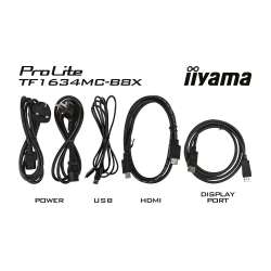 Тъч Монитор IIYAMA TF1634MC-B8 15.6 inch IPS LED Panel, 1920x1080, OPEN FRAME, 10points projective capacitive touch, VGA, HDMI, Displayport, 450cd /m, 25ms