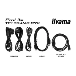 Тъч Монитор IIYAMA TF1734MC-B7X 17 inch TN LED Panel, OPEN FRAME, 1280x1024, 5:4, Projective Capacitive 10 point touch with Anti-Fingerprint coating, 315cd/m2, 5ms, 1000:1, VGA, HDMI, Displayport, IP65 front, Glass thickness 7 mm