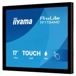 Тъч Монитор IIYAMA TF1734MC-B8X, 17 inch TN panel, AF, Open Frame, 1280x1024, 5:4, 350cd/m2, 5ms, 10 points PCAP touch, VGA, HDMI, DP, IP65 front, Glass thickness 6mm, Portrait, Face Up, VESA, Black