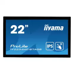 Тъч Монитор IIYAMA TF2234MC-B7AGB 21.5 inch Open Frame, 10-point Multi-Touch Projective Capacitive, IPS LED, 1920x1080, 300cd/m2, 8ms, Protection glass 6H, Bezel-Free, HDMI, VGA, DisplayPort, Anti-Glare coated glass