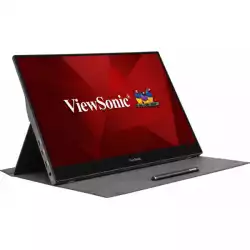 Тъч Монитор ViewSonic TD1655 15.6 inch Projected Capacitive, 10-point multi-touch, 1920 x 1080 SuperClear  IPS LED, 6.5ms, 250 nits, Mini HDMI, USB-C, speakers