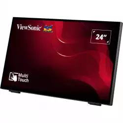 Тъч монитор ViewSonic TD2465 23.8", VA Panel, 1920 x 1080 FHD, Projected Capacitive, 10-point multi-touch, 16:9, 250 cd/m2, 3000:1, 20M:1, 7ms, Flicker-Free, Blue Light Filter, Hard Coating (7H), VGA, HDMI, DP, 3x USB, Speakers, Tilt, Kensington Lock, VESA 100, Black