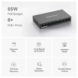 10-портов Gigabit Desktop/Rackmount комутатор Mercusys MS110P