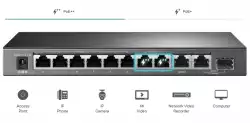 10-портов гигабитен настолен комутатор TP-Link TL-SG1210PP с 6-порта PoE+ и 2-порта PoE++