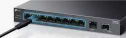10-портов гигабитен настолен комутатор TP-Link LS1210GP с 8-PoE+ порта