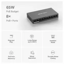 10-портов Gigabit Desktop/Rackmount комутатор Mercusys MS110P