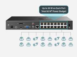 16-канален  PoE+ NVR TP-Link VIGI NVR2016H-16P