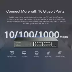 16-портов Gigabit Desktop/Rackmount комутатор Mercusys MS116GS                          