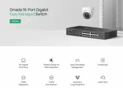 16-портов комутатор TP-Link Omada ES216G Gigabit Easy Managed Switch