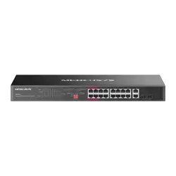 20-портов гигабитов комутатор за монтаж в шкаф Mercusys MS120GP с 16 PoE+ порта